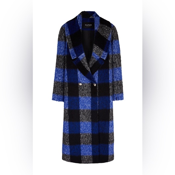 Paper London Rainbow Plaid Wool Coat - Picture 3 of 10